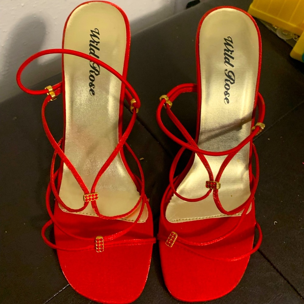 Red strap Heels